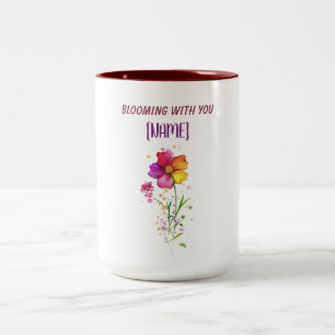 Blooming Together Always Two-Tone Coffee Mug