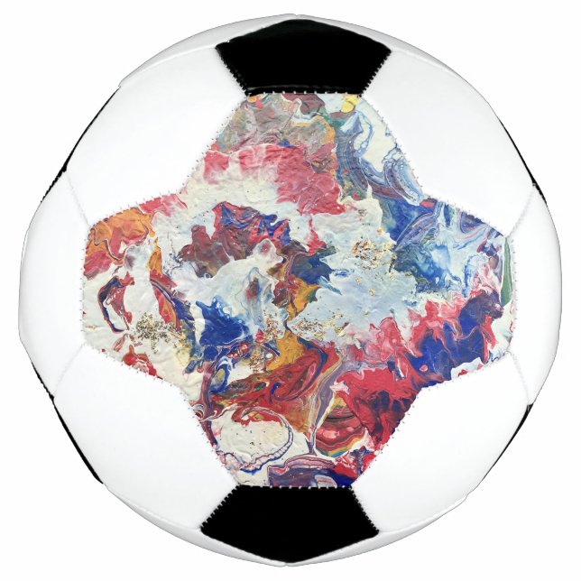 Blooming tree abstract red white blue yellow Bloom Football (Front)