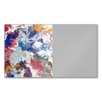 Blooming tree abstract red white blue yellow 