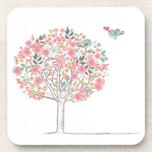 Blooming Tree and Birds in Love Coaster