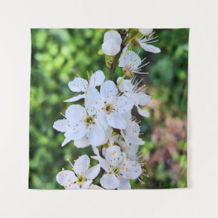Blooming Tree in Spring Romania – Blossom Photogra Tapestry