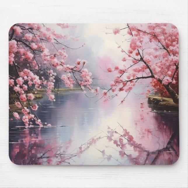 Blooming Trees over River Mouse Mat (Front)