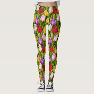 Blooming Tulips Pop Fashion Leggings 2
