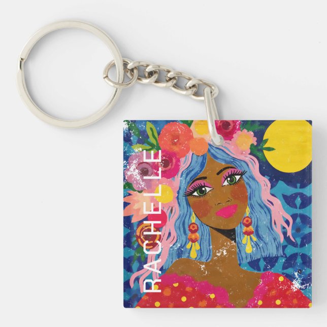 Blooming Under the Sun Key Ring (Front)