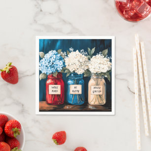 Blooming Vintage Country Hydrangea Trio Napkin