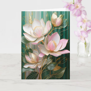 Blooming Wallpaper Japanese Magnolia Art Card