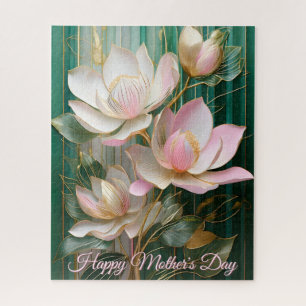Blooming Wallpaper Japanese Magnolia Art Jigsaw Puzzle