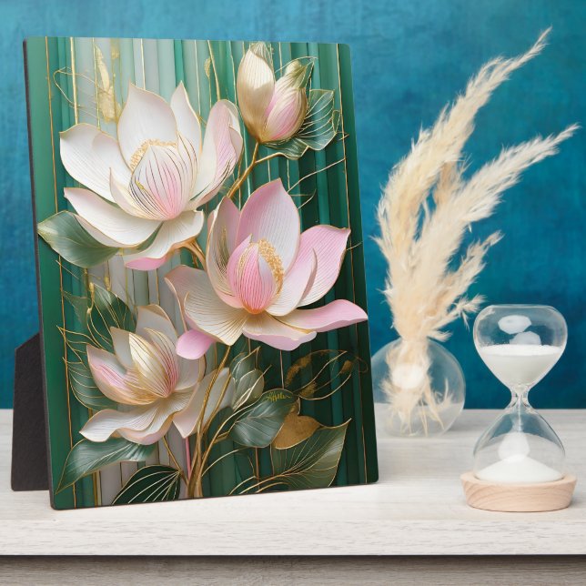 Blooming Wallpaper Japanese Magnolia Art Plaque (Side)