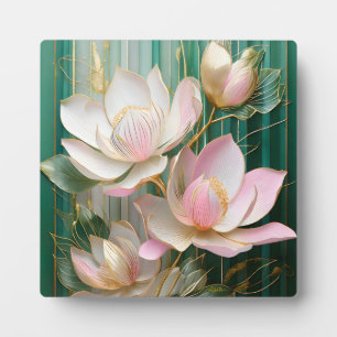 Blooming Wallpaper Japanese Magnolia Art Plaque