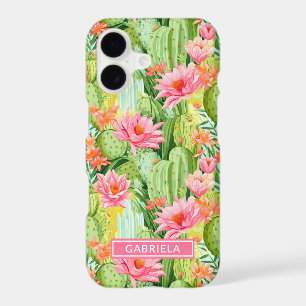 Blooming Watercolor Cacti Personalised