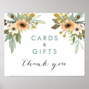 Blooming Watercolor Cards and Gifts Poster