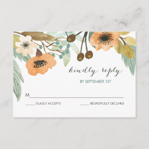 Blooming Watercolor RSVP Card