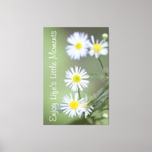 Blooming White Wildflowers Canvas Print