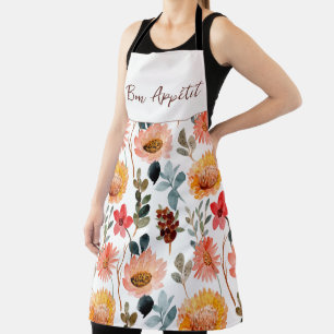 Blooming Wildflowers Printed Apron
