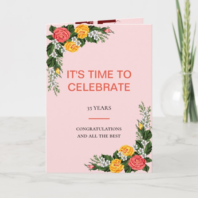  Blooming Wishes Birthday Card (Front)