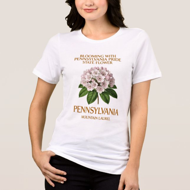 Blooming With Pennsylvania Pride Tri-Blend Shirt (Front)