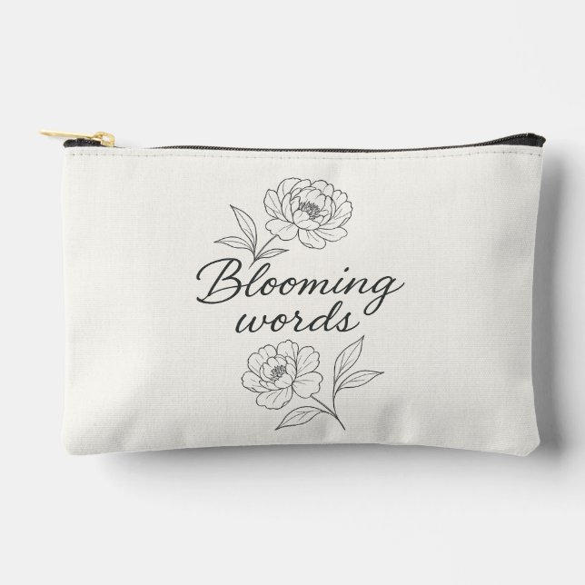 Blooming Words Floral Pouch (Front)