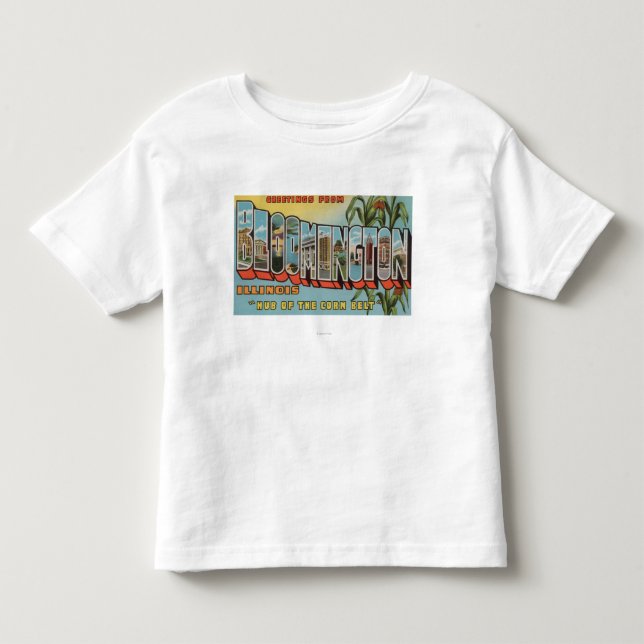 Bloomington, Illinois - Large Letter Scenes 2 Toddler T-Shirt (Front)