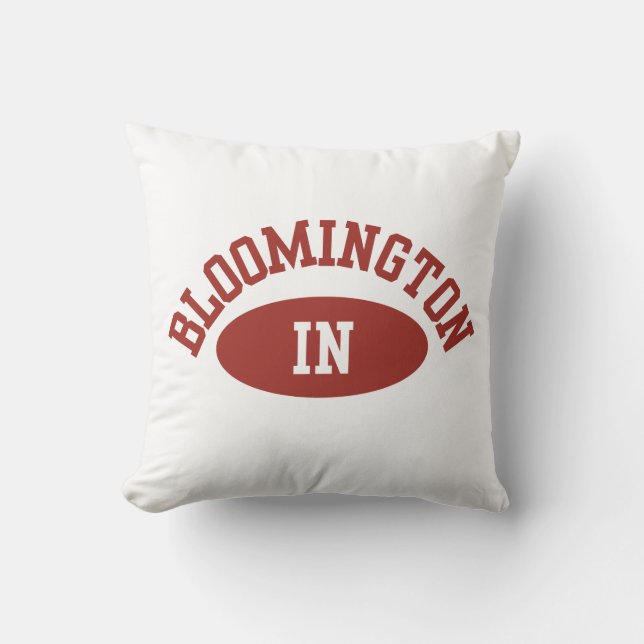 Bloomington Indiana College Decor Pillow (Front)