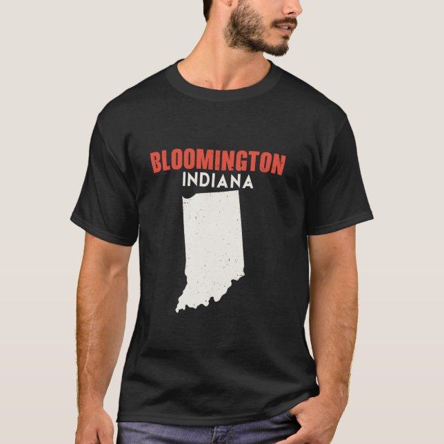 Bloomington Indiana USA State America Travel India T-Shirt (Front)