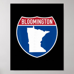 Bloomington Minnesota Map Highway Interstate Sign 
