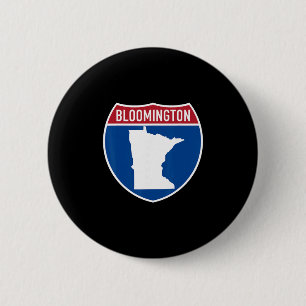 Bloomington Minnesota Map Highway Interstate Sign 6 Cm Round Badge