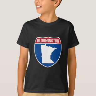 Bloomington Minnesota Map Highway Interstate Sign  T-Shirt