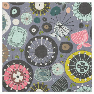 BLOOMS amethyst Fabric