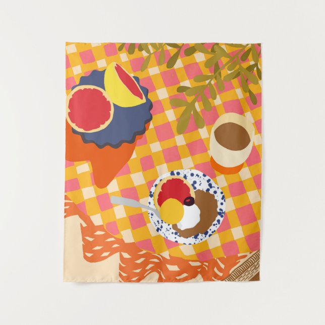 Blooms and Brunch Tapestry (Front)