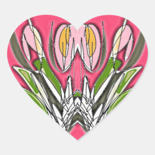 Blooms Heart Sticker