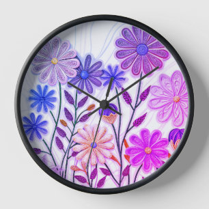 Blooms in Paper & Thread: 3D Quilled Wildflower Clock