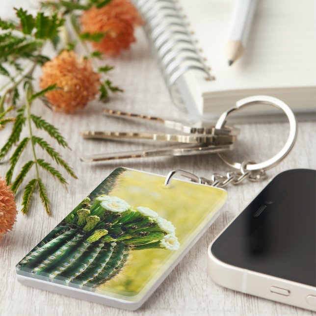 Blooms of a Saguaro Key Ring (Front Right)