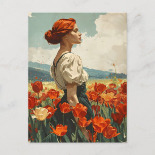 Blooms of Grace: Vintage Tulip Beauty Postcard