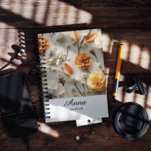 Blooms of Inspiration: Personalised Spiral Notebook