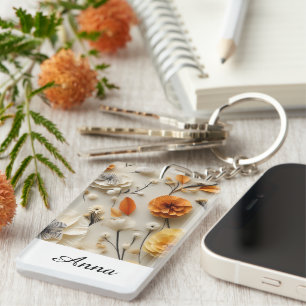 Blooms of Inspiration: Personalized  Key Ring
