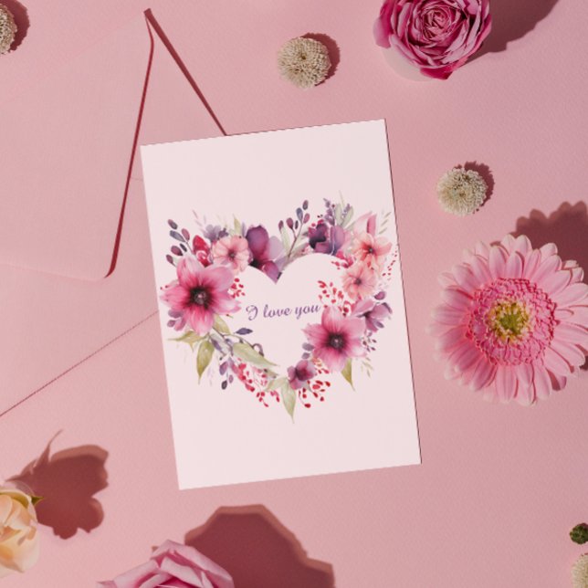 Blooms of Love | Floral Wreath | Valentine's Day Holiday Card (Creator Uploaded)