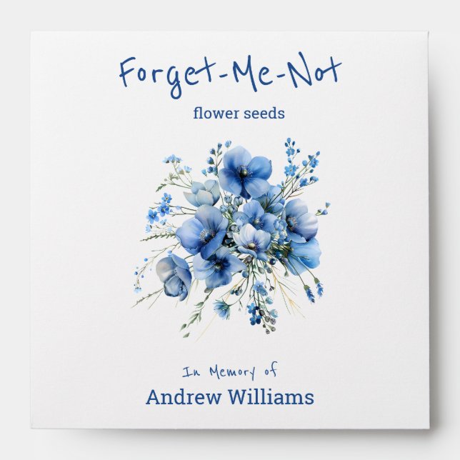 Blooms of Remembrance Flower Seed Packet Envelope (Front)