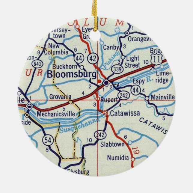 Bloomsburg Ceramic Tree Decoration (Back)