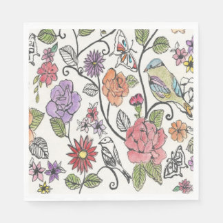 Bloomsbury design on Paper Napkin (Luncheon size)