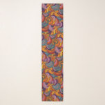 Bloomsbury Swirl Scarf<br><div class="desc">This chiffon scarf features a sophisticated pattern inspired by London's Bloomsbury Group. It will add a wonderfully cheerful and colourful accent to your wardrobe and brighten up any day. A knock out with the matching leggings!</div>