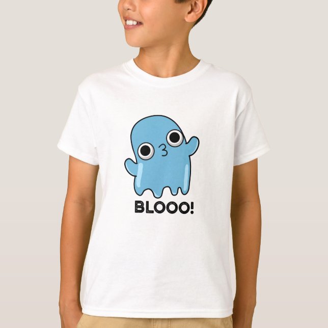 Blooo Funny Blue Ghost Pun  T-Shirt (Front)