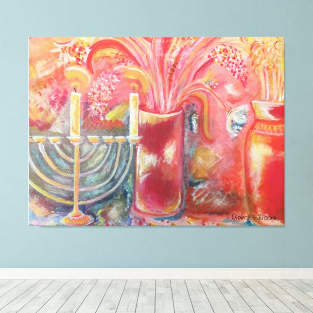 Blossom 2 canvas print (Insitu(Wood Floor))
