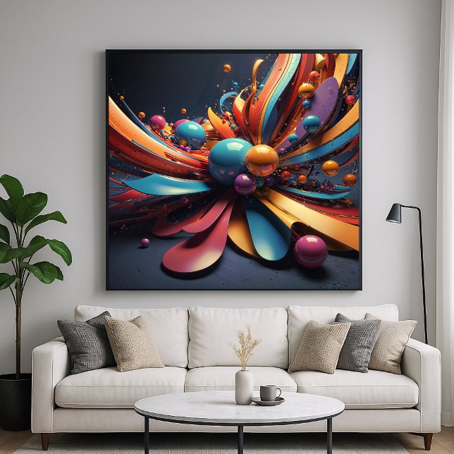 Blossom - Abstract 3D Render Art Style Poster (Creator Uploaded)