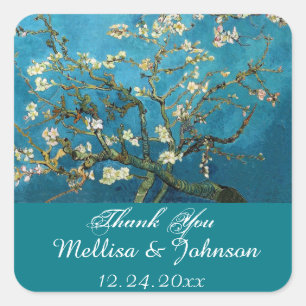Blossom Almond Tree thank you stickers