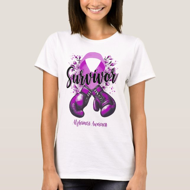 Blossom Alzheimer's Warrior Survivor T-Shirt (Front)