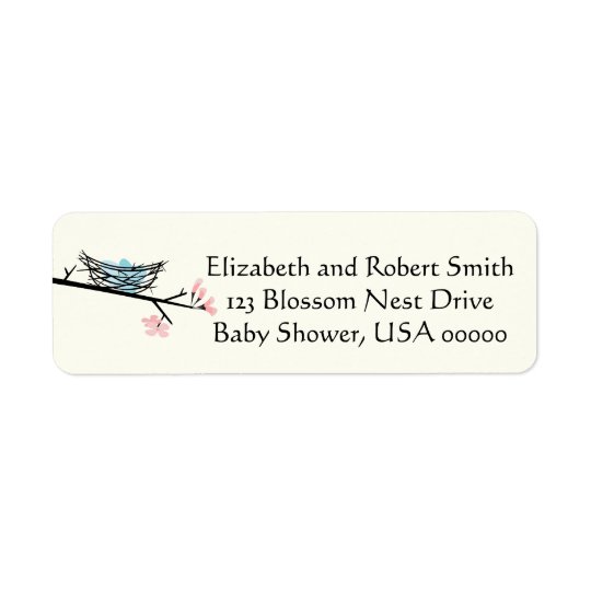 Blossom and Nest Return Address Return Address Label