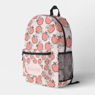 Blossom & Apple Pink School Printed Backpack