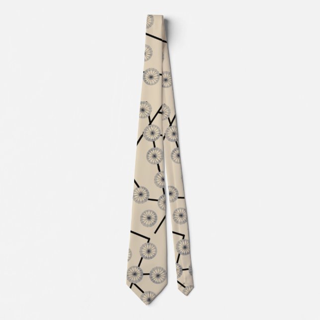 BLOSSOM ART DECO CREAM TIE by Slipperywindow (Front)