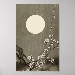 Blossom at Full Moon (1900-1936) by Ohara Koson Poster