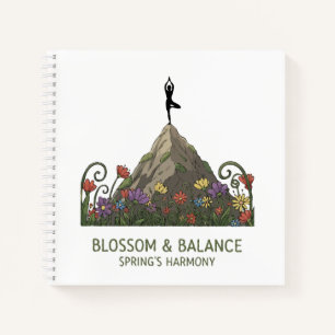 Blossom & Balance Yoga Tree Pose Spring Harmony Notebook